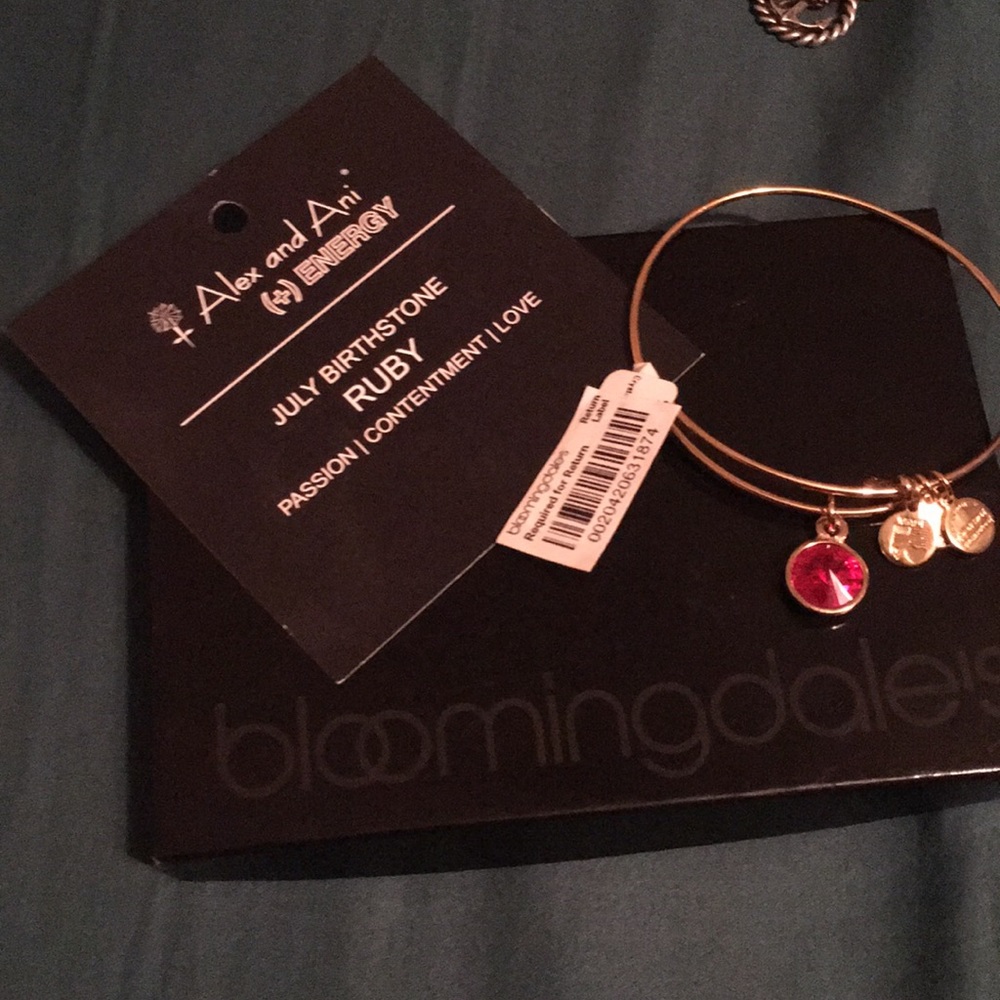 Alex and Ani bracelet - gold & ruby